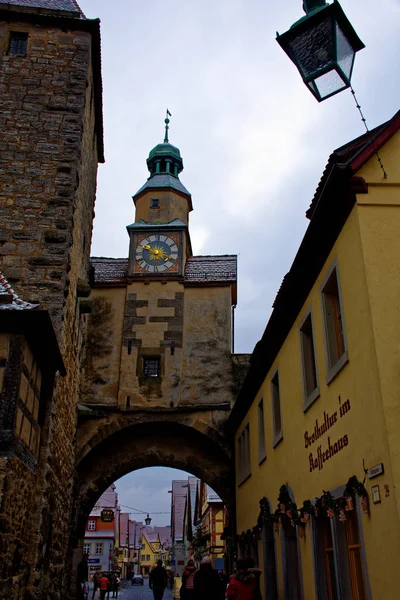 Ősi Szépség Város Rothenburg Der Tauber Lenyűgöző — Stock Fotó