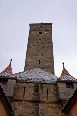 Antik şehir Rothenburg ob der Tauber büyüleyici güzelliği