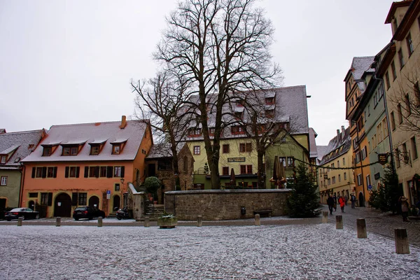Antik Şehir Rothenburg Der Tauber Büyüleyici Güzelliği — Stok fotoğraf