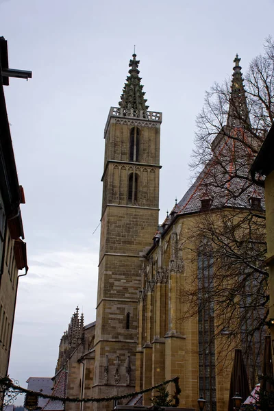 Piękno Starożytnego Miasta Rothenburg Der Tauber Jest Fascynujący — Zdjęcie stockowe