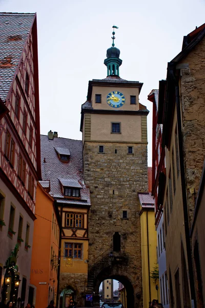 Antiga Beleza Cidade Rothenburg Der Tauber Fascinante — Fotografia de Stock