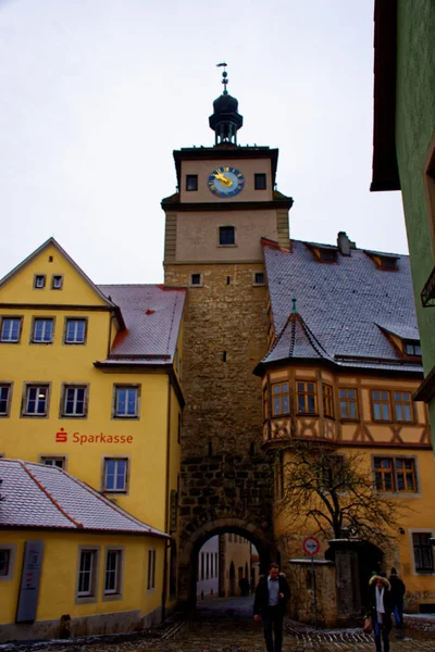 Oude Schoonheid Van Stad Van Rothenburg Der Tauber Fascinerend — Stockfoto