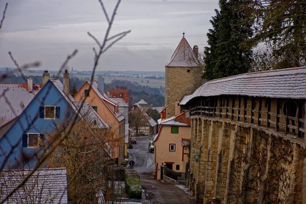 Αρχαία Ομορφιά Της Πόλης Του Rothenburg Der Tauber Είναι Συναρπαστική — Φωτογραφία Αρχείου