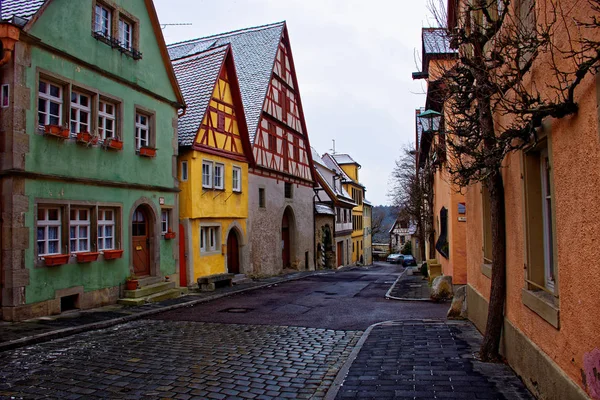 Antigua Belleza Ciudad Rothenburg Der Tauber Fascinante — Foto de Stock