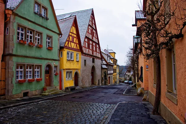 Antiga Beleza Cidade Rothenburg Der Tauber Fascinante — Fotografia de Stock