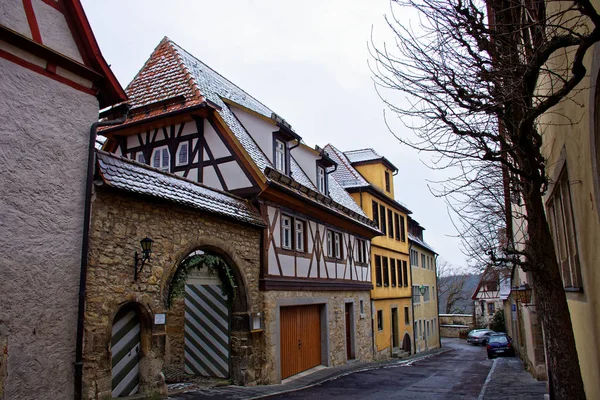 Oude Schoonheid Van Stad Van Rothenburg Der Tauber Fascinerend — Stockfoto