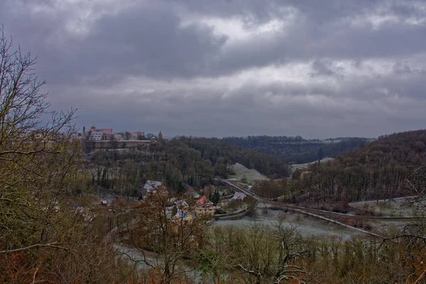 Die Uralte Schönheit Der Stadt Rothenburg Der Tauber Ist Faszinierend — Stockfoto