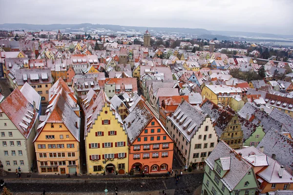 Piękno Starożytnego Miasta Rothenburg Der Tauber Jest Fascynujący — Zdjęcie stockowe