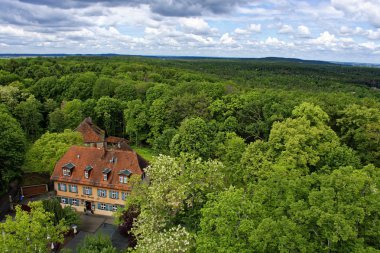 eski kuleden Nürnberg ve çevresinin güzel manzarası