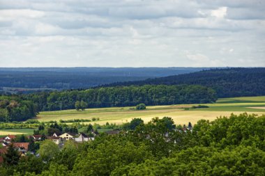 eski kuleden Nürnberg ve çevresinin güzel manzarası