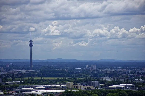 Hermosas Vistas Nuremberg Sus Alrededores Desde Antigua Torre — Foto de Stock