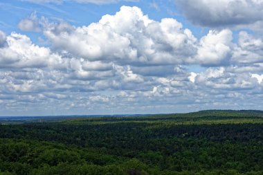 eski kuleden Nürnberg ve çevresinin güzel manzarası