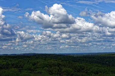 eski kuleden Nürnberg ve çevresinin güzel manzarası
