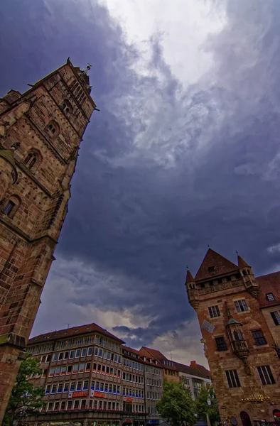 Beautiful Architecture Old Town Nuremberg Sunny Day Nuremberg Ancient Beauty — Stock Photo, Image