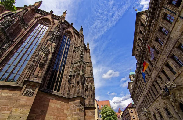 Bela Arquitetura Cidade Velha Nuremberga Dia Ensolarado Nuremberga Antiga Beleza — Fotografia de Stock