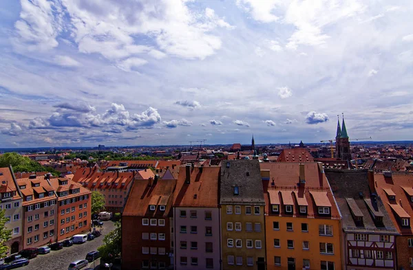 Bela Arquitetura Cidade Velha Nuremberga Dia Ensolarado Nuremberga Antiga Beleza — Fotografia de Stock
