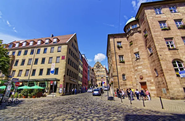 Beautiful Architecture Old Town Nuremberg Sunny Day Nuremberg Ancient Beauty — Stock Photo, Image