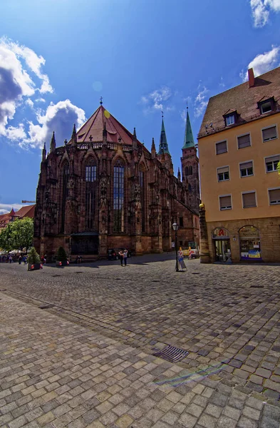 Gyönyörű Régi Nürnbergi Templom — Stock Fotó