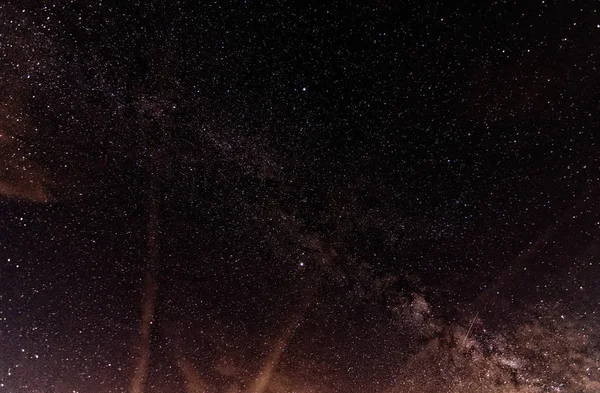 Mooie Nachtelijke Sterrenhemel Stralende Hemel — Stockfoto