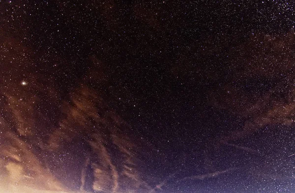 Hermosa Noche Estrellada Brillante Cielo — Foto de Stock