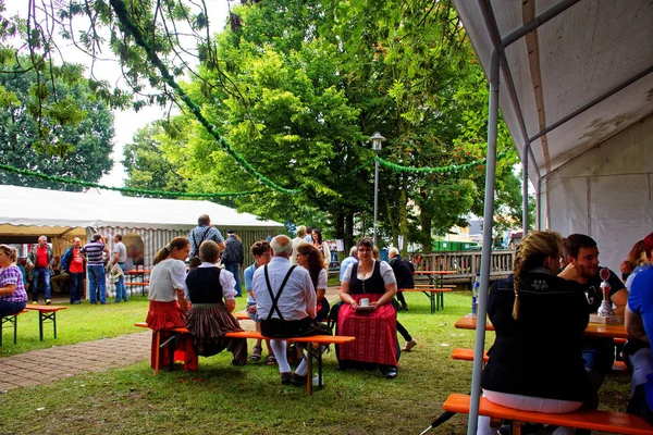 Almanya Bavyera Mitteleschenbach Ansbach District Temmuz 2018 Yıllık Hasat Festivali — Stok fotoğraf