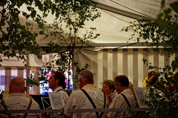 Германия Вария Mitteleschenbach Ansbach District Июля 2018 Года Ежегодный Фестиваль — стоковое фото