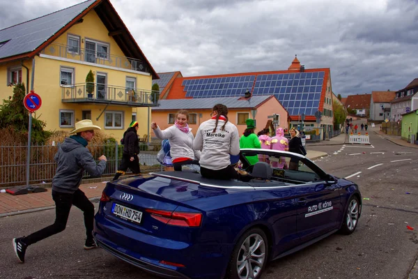 Almanya Bavyera Mitteleschenbach Ansbach District Mar 2019 Karnaval Alayı — Stok fotoğraf