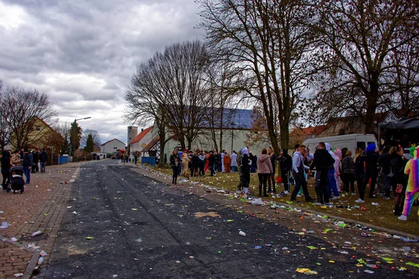 Germany Bavaria Mitteleschenbach Ansbach District Mar 2019 Carnival Procession — Stock Photo, Image