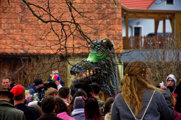 Германия Вария Mitteleschenbach Ansbach District Марта 2019 Года Карнавальная Процессия — стоковое фото