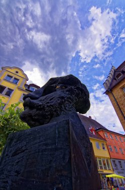 Ansbach 'ın canlı, renkli şehir manzaraları