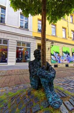 Ansbach 'ın canlı, renkli şehir manzaraları