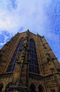 beautiful, historic cathedral on a bright sunny day in Ansbach