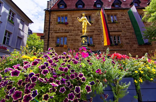 安斯巴赫市中心多姿多彩的风景画 — 图库照片