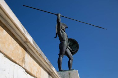 Leonidas, Sparta kralı Thermopylae, Yunanistan bulunan heykeli.