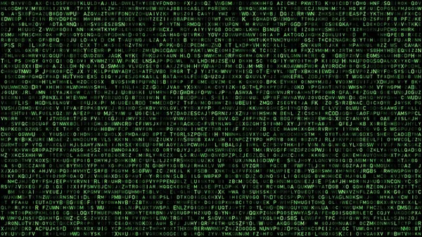 Abstract binary matrix alphabet green