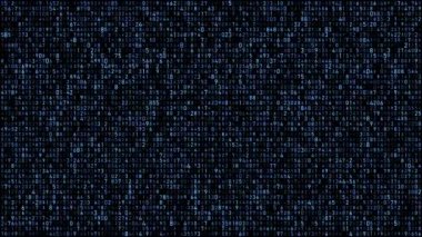 Dijital matris numaraları akış mavi