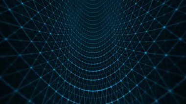 Soyut üçgen poligonal ızgara alanı mavi