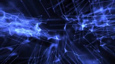 nokta formu mavi ile pleksus üçgen ile genişlemiş hücreler