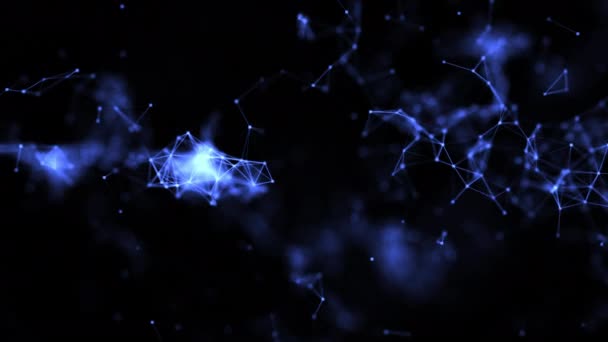 Technologie Öko Steckverbindungen Weltraum Hintergrund Mit Dof Blue — Stockvideo