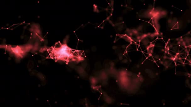 技術の Eco Dof が赤の宇宙の背景の接続を立ち往生 — ストック動画