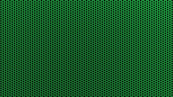 Astratto modello strutturato con fori rotondi sfondo industriale vista superiore verde — Foto Stock