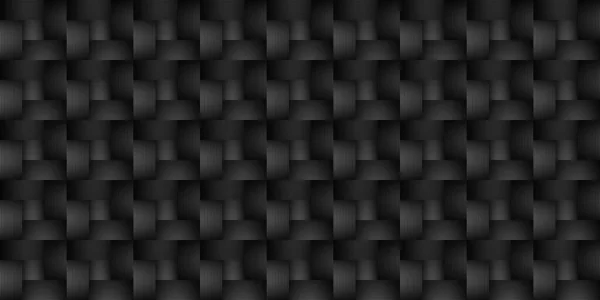 Nero Scuro Griglia Geometrica Fondo Fibra Carbonio Moderna Texture Scura — Foto Stock