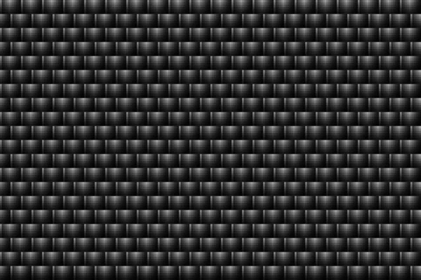 Nero Scuro Griglia Geometrica Fondo Fibra Carbonio Moderna Texture Scura — Foto Stock
