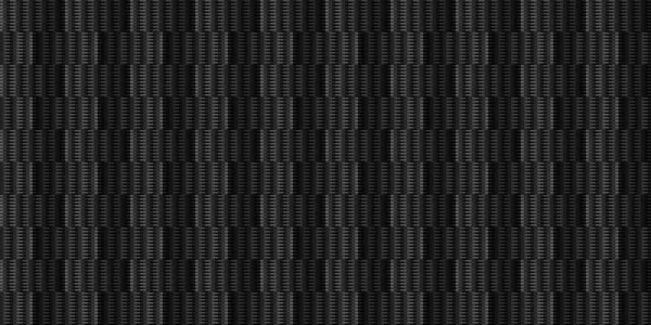 Nero Scuro Griglia Geometrica Fondo Fibra Carbonio Moderna Texture Scura — Foto Stock