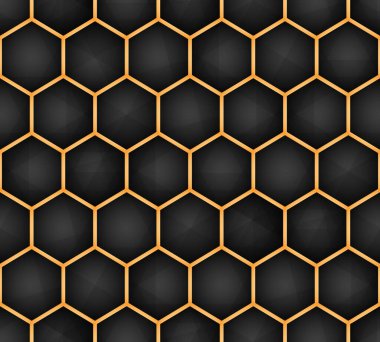 Karanlık Geometrik şebeke arka planı Modern koyu soyut, dikişsiz altın ve siyah doku