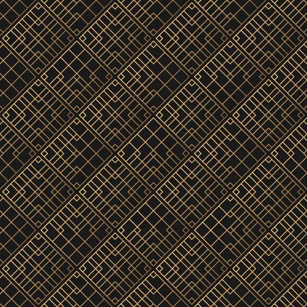 Dunkle Geometrische Gitter Hintergrund Moderne Dunkle Abstrakte Nahtlose Gold Und — Stockfoto