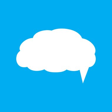 Boş beyaz vektör konuşma baloncuğu Diyalog işareti sohbet sembolü