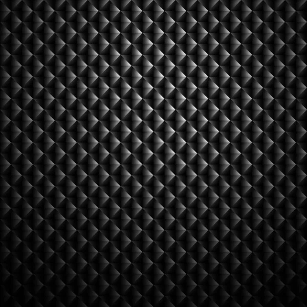 Fond Grille Géométrique Noir Foncé Fibre Carbone Texture Vectorielle Abstraite — Photo