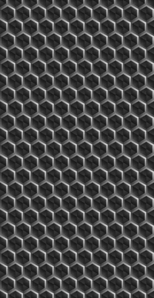 Hexagon Struktúra Sötét Geometrikus Absztrakt Technológiai Háttér — Stock Fotó