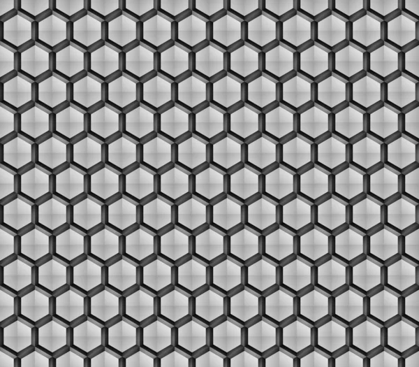 六边形结构白色几何抽象技术背景 — 图库照片